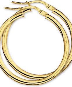 SPARKLE14 | The Jewelry Collection Oorringen Ronde Buis - Goud | Nu te koop bij 14Karaats.nl | 10001087-Earrings/Body-piercing Jewellery