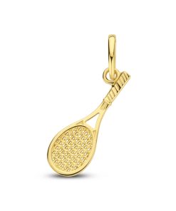 New Bling | 14KY pendant tennis racket 15mm | Nu te koop bij 14Karaats.nl | 10001091-Pendants