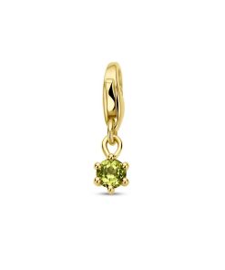 Its-Beautiful | Slotbedel Met Geboortesteen 14K Geelgoud | Nu te koop bij 14Karaats.nl | 10001091-Pendants