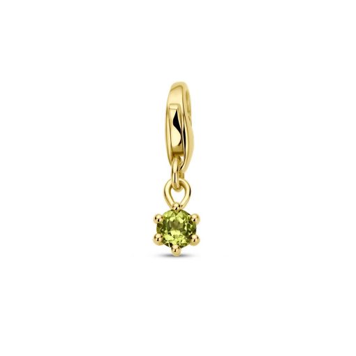 Its-Beautiful | Slotbedel Met Geboortesteen 14K Geelgoud | Nu te koop bij 14Karaats.nl | 10001091-Pendants