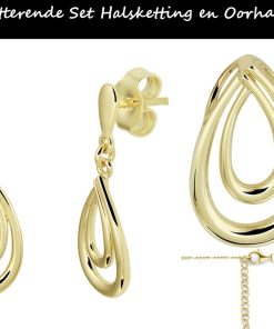 Jonline | Schitterende SET : 14K Gouden Halsketting en Oorbellen Druppel | Nu te koop bij 14Karaats.nl | 10001388-Jewellery Variety Packs