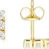 Glow | Glow 206.0511.00 oorknoppen goud goudkleurig 4mm | Nu te koop bij 14Karaats.nl | 10001087-Earrings/Body-piercing Jewellery