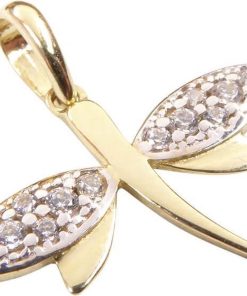 Christian | Gouden bicolor vlinder hanger | Nu te koop bij 14Karaats.nl | 10001091-Pendants
