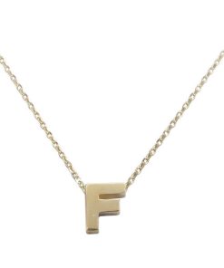 Christian | Gouden ketting met F hanger | Nu te koop bij 14Karaats.nl | 10001091-Pendants