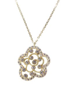 Christian | Gouden zirkonia roos hanger | Nu te koop bij 14Karaats.nl | 10001091-Pendants