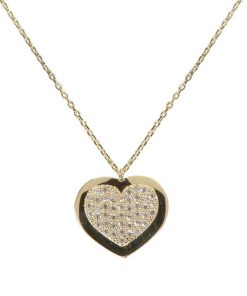 Christian | Geel gouden zirkonia hart hanger | Nu te koop bij 14Karaats.nl | 10001091-Pendants