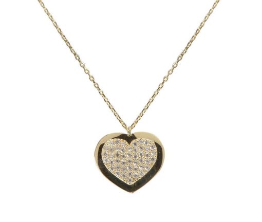 Christian | Geel gouden zirkonia hart hanger | Nu te koop bij 14Karaats.nl | 10001091-Pendants