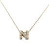 Christian | Gouden ketting met N zirkonia hanger | Nu te koop bij 14Karaats.nl | 10001091-Pendants