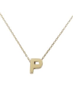 Christian | Gouden ketting met P hanger | Nu te koop bij 14Karaats.nl | 10001091-Pendants