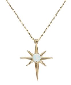 Christian | Geel gouden opaal ster hanger | Nu te koop bij 14Karaats.nl | 10001091-Pendants