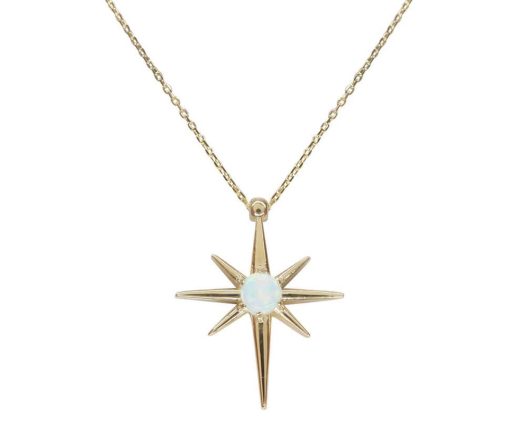 Christian | Geel gouden opaal ster hanger | Nu te koop bij 14Karaats.nl | 10001091-Pendants