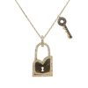 Christian | Gouden zirkonia sleutel met slot hanger | Nu te koop bij 14Karaats.nl | 10001091-Pendants