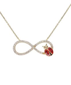 Christian | Gouden zirkonia Infinity lieveheersbeestje hanger | Nu te koop bij 14Karaats.nl | 10001091-Pendants