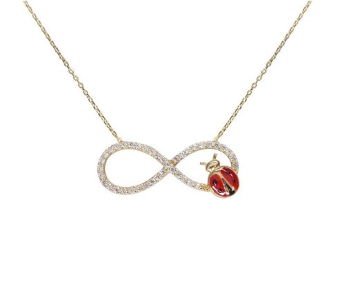 Christian | Gouden zirkonia Infinity lieveheersbeestje hanger | Nu te koop bij 14Karaats.nl | 10001091-Pendants