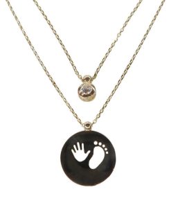 Christian | Gouden baby voet en hand hanger | Nu te koop bij 14Karaats.nl | 10001091-Pendants