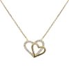 Christian | Gouden dubbele harten hangers | Nu te koop bij 14Karaats.nl | 10001091-Pendants