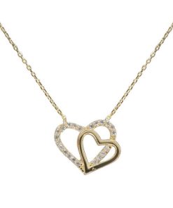 Christian | Gouden dubbele harten hangers | Nu te koop bij 14Karaats.nl | 10001091-Pendants