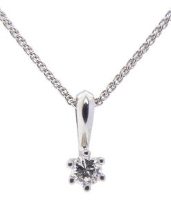 Christian | Wit gouden Christian hanger met diamant | Nu te koop bij 14Karaats.nl | 10001091-Pendants