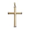 Christian | Bicolor matte gouden kruis | Nu te koop bij 14Karaats.nl | 10001091-Pendants
