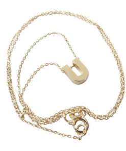 Christian | Gouden ketting met U hanger | Nu te koop bij 14Karaats.nl | 10001091-Pendants