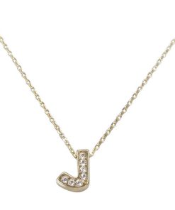Christian | Gouden ketting met J zirkonia hanger | Nu te koop bij 14Karaats.nl | 10001091-Pendants
