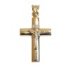 Christian | Geel en wit gouden kruis met korpus | Nu te koop bij 14Karaats.nl | 10001091-Pendants