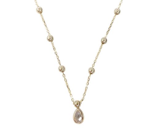 Christian | Gouden zirkonia peer hanger | Nu te koop bij 14Karaats.nl | 10001091-Pendants