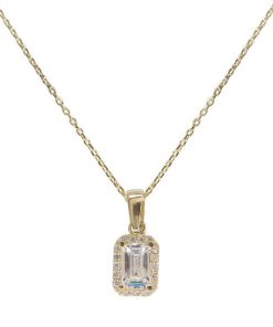 Christian | Gouden zirkonia baguette hanger | Nu te koop bij 14Karaats.nl | 10001091-Pendants