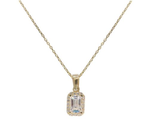 Christian | Gouden zirkonia baguette hanger | Nu te koop bij 14Karaats.nl | 10001091-Pendants