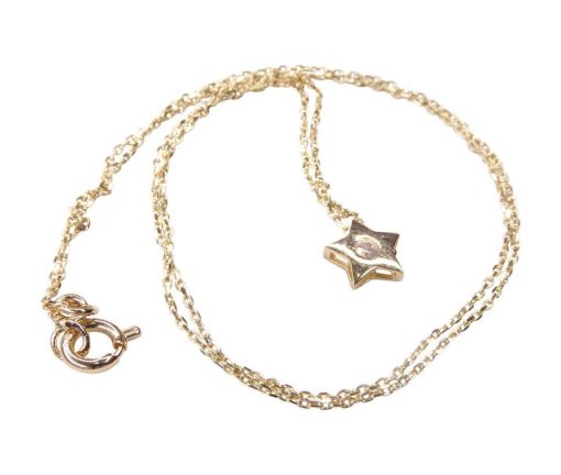 Christian | Wit gouden gebogen hanger met diamant | Nu te koop bij 14Karaats.nl | 10001091-Pendants