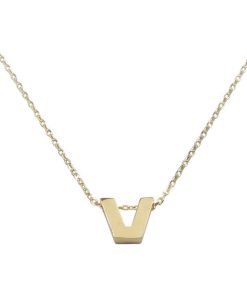 Christian | Gouden ketting met V hanger | Nu te koop bij 14Karaats.nl | 10001091-Pendants