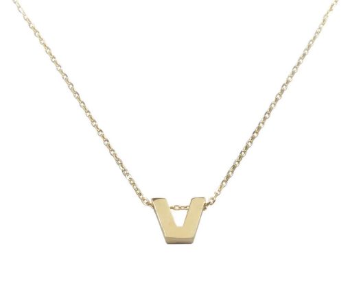 Christian | Gouden ketting met V hanger | Nu te koop bij 14Karaats.nl | 10001091-Pendants