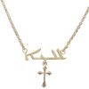Christian | Gouden Arabische naam met kruis hanger | Nu te koop bij 14Karaats.nl | 10001091-Pendants