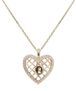 Christian | Gouden zirkonia harten slot hanger | Nu te koop bij 14Karaats.nl | 10001091-Pendants