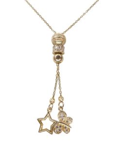Christian | Gouden vlinder en ster hanger | Nu te koop bij 14Karaats.nl | 10001091-Pendants