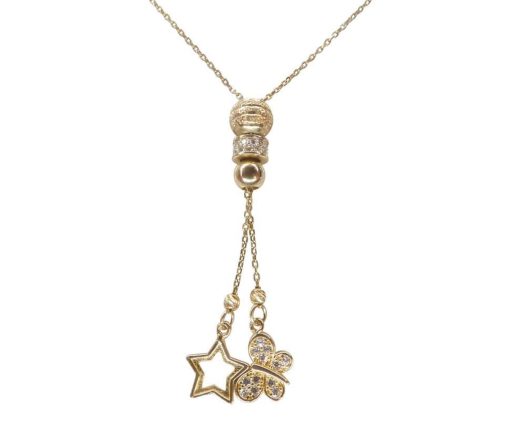 Christian | Gouden vlinder en ster hanger | Nu te koop bij 14Karaats.nl | 10001091-Pendants
