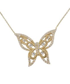 Christian | 14 karaat zirkonia vlinder hanger | Nu te koop bij 14Karaats.nl | 10001091-Pendants