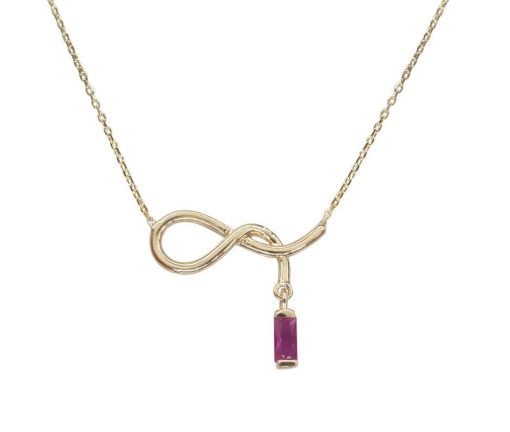 Christian | Geel gouden robijn hanger | Nu te koop bij 14Karaats.nl | 10001091-Pendants
