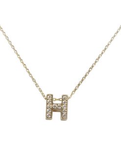 Christian | Gouden ketting met H zirkonia hanger | Nu te koop bij 14Karaats.nl | 10001091-Pendants