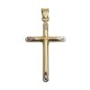 Christian | Bicolor gouden holle kruis | Nu te koop bij 14Karaats.nl | 10001091-Pendants