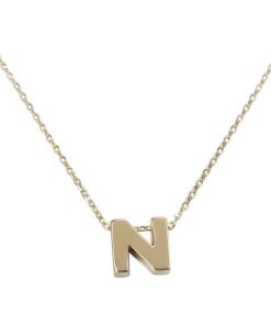 Christian | Gouden ketting met N hanger | Nu te koop bij 14Karaats.nl | 10001091-Pendants