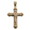 Christian | 14 karaat bicolor gouden kruis hanger | Nu te koop bij 14Karaats.nl | 10001091-Pendants