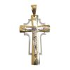 Christian | Bicolor gouden heren kruis | Nu te koop bij 14Karaats.nl | 10001091-Pendants