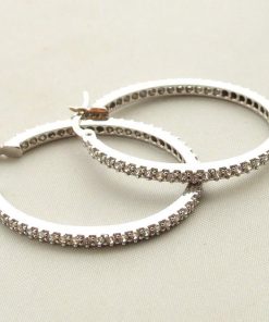 Christian | Wit gouden Christian oorbellen met zirkonia | Nu te koop bij 14Karaats.nl | 10001087-Earrings/Body-piercing Jewellery