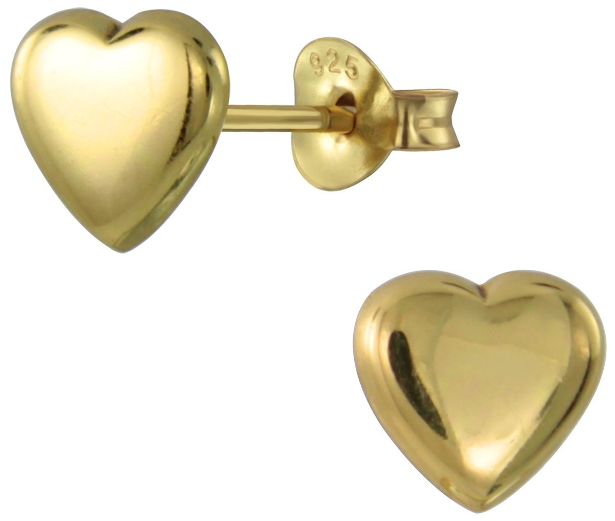 JYC | Joy|S - Zilveren hartje oorbellen - 7 mm - gold plated | Koop bij 14Karaats.nl JYC | Joy|S - Zilveren hartje oorbellen - 7 mm - gold plated | Nu te koop bij 14Karaats.nl | 10001087-Earrings/Body-piercing Jewellery