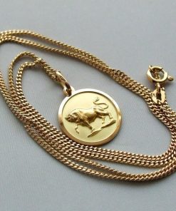 Christian | Gouden collier met stier hanger | Nu te koop bij 14Karaats.nl | 10001091-Pendants