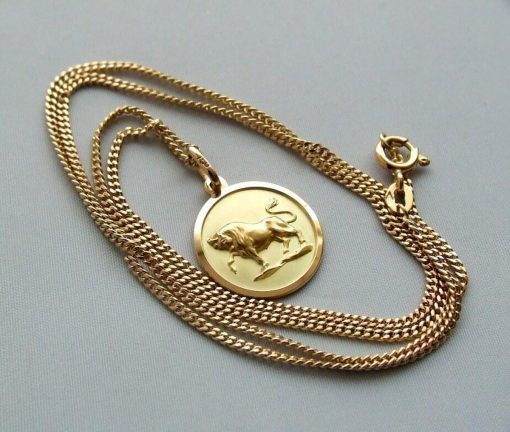 Christian | Gouden collier met stier hanger | Nu te koop bij 14Karaats.nl | 10001091-Pendants