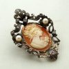 Christian | Antieke broche met roosdiamant en parel | Nu te koop bij 14Karaats.nl | 10001085-Brooches