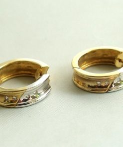 Christian | Bicolor oorbellen met diamanten | Nu te koop bij 14Karaats.nl | 10001087-Earrings/Body-piercing Jewellery