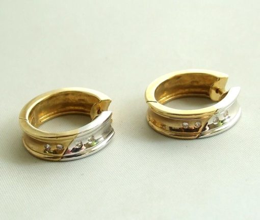 Christian | Bicolor oorbellen met diamanten | Nu te koop bij 14Karaats.nl | 10001087-Earrings/Body-piercing Jewellery